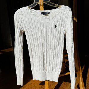 Ralph Lauren womens classic cable knit pullover sweater